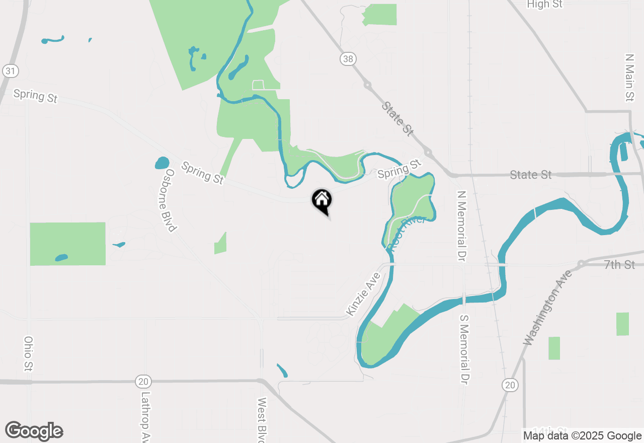Map of 318 Mertens Ave, Racine, WI 53405