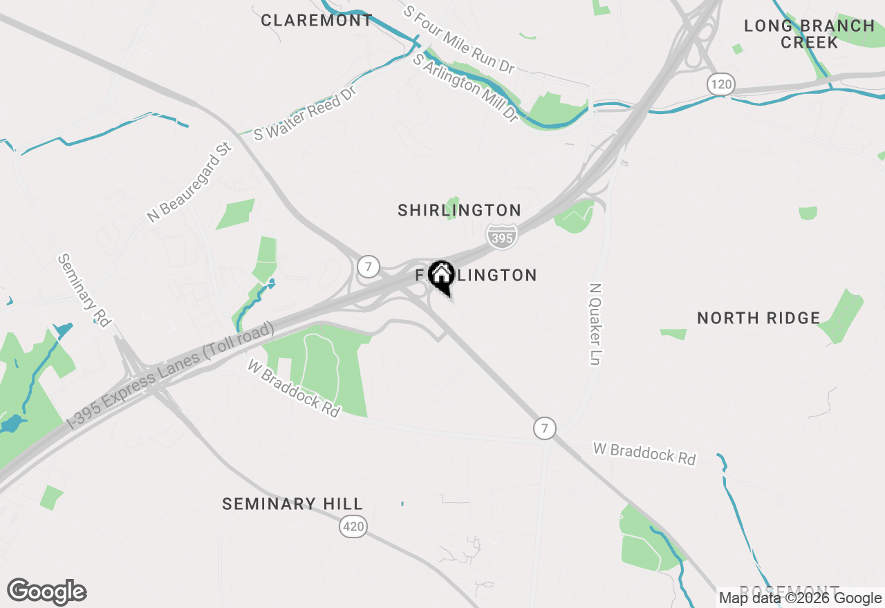 Map of 4678 36th Street S #A, Arlington, VA 22206