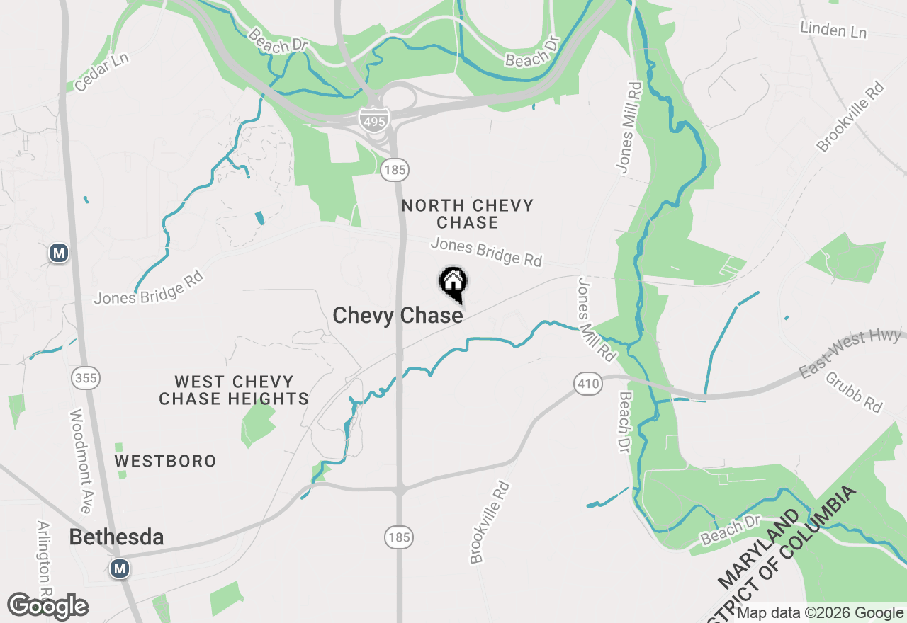 Map of 8618 Erdem Place, Chevy Chase, MD 20815