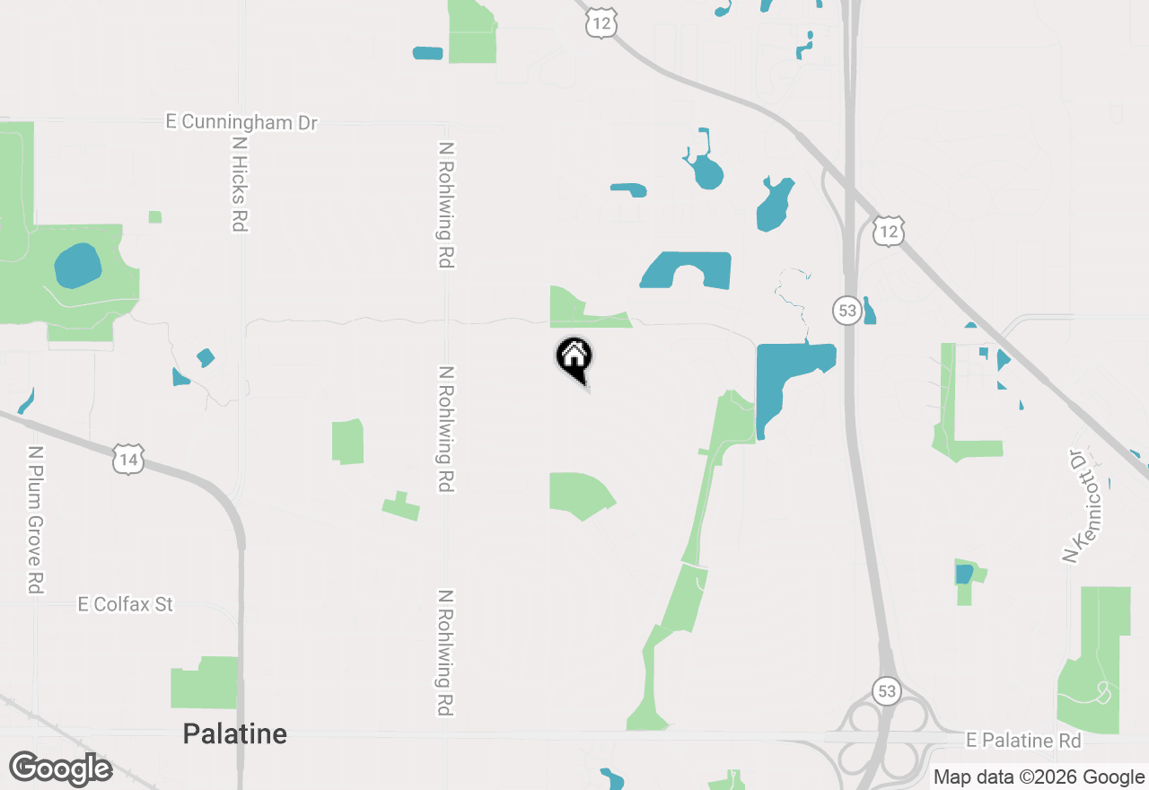 Map of 1035 E Plate Drive, Palatine, IL 60074