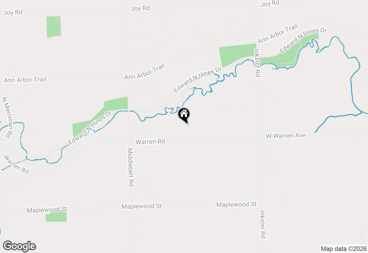 Map of 7367 Affeldt Street, Westland, MI 48185