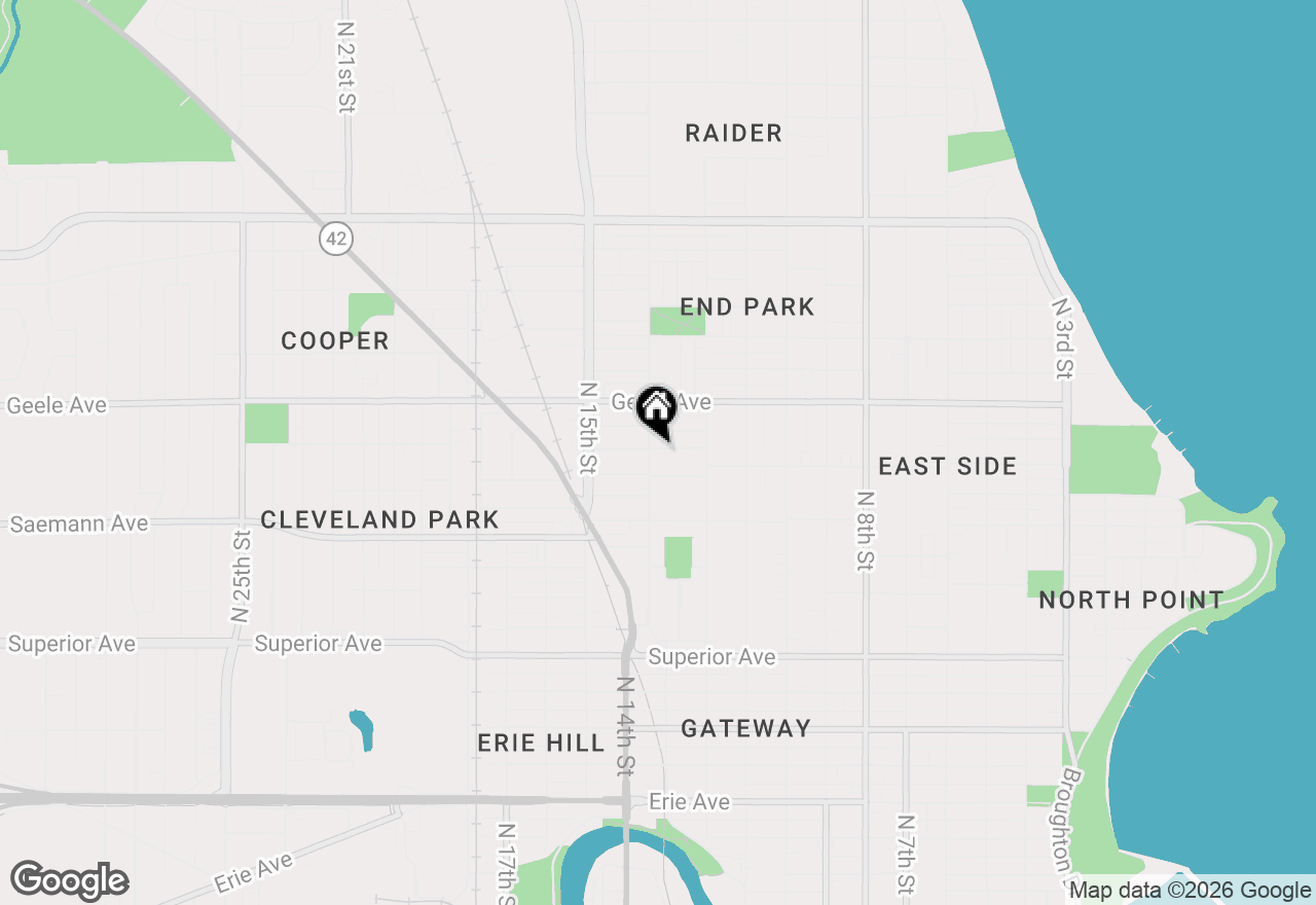 Map of 2023 N 13th St, Sheboygan, WI 53081