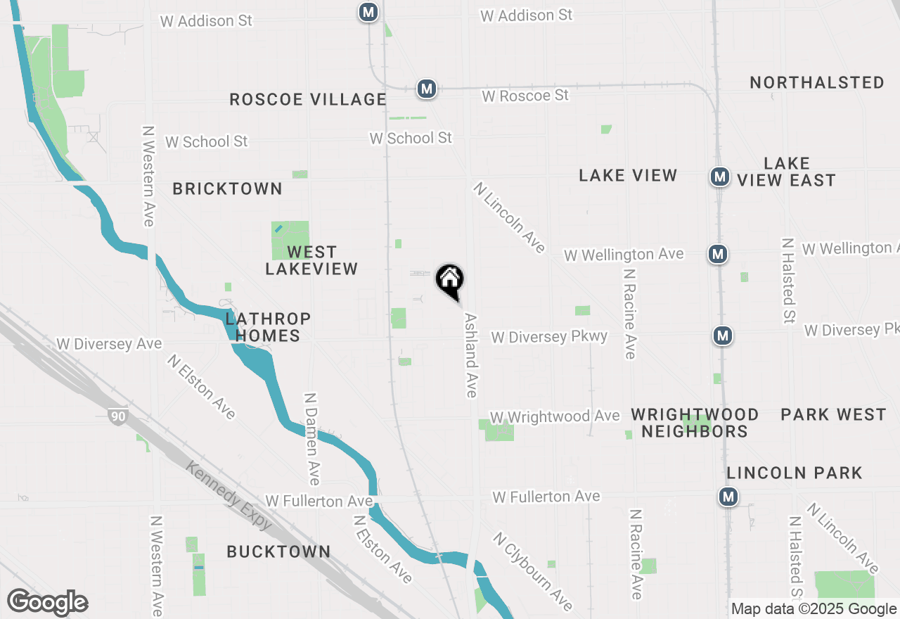 Map of 1648 W Wolfram Street, Chicago, IL 60657