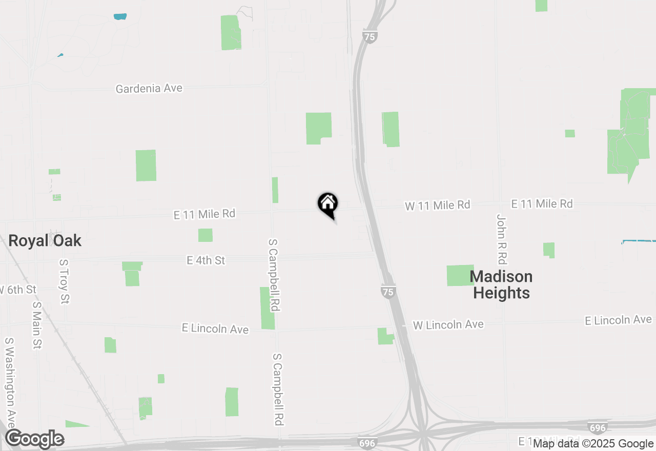 Map of 129 S Edgeworth Avenue, Royal Oak, MI 48067