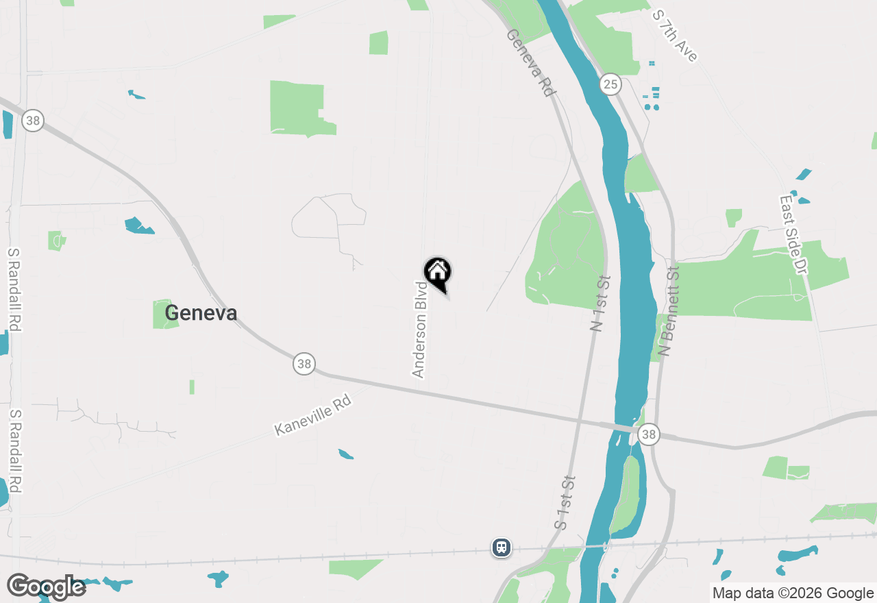 Map of 412 Richards Street, Geneva, IL 60134