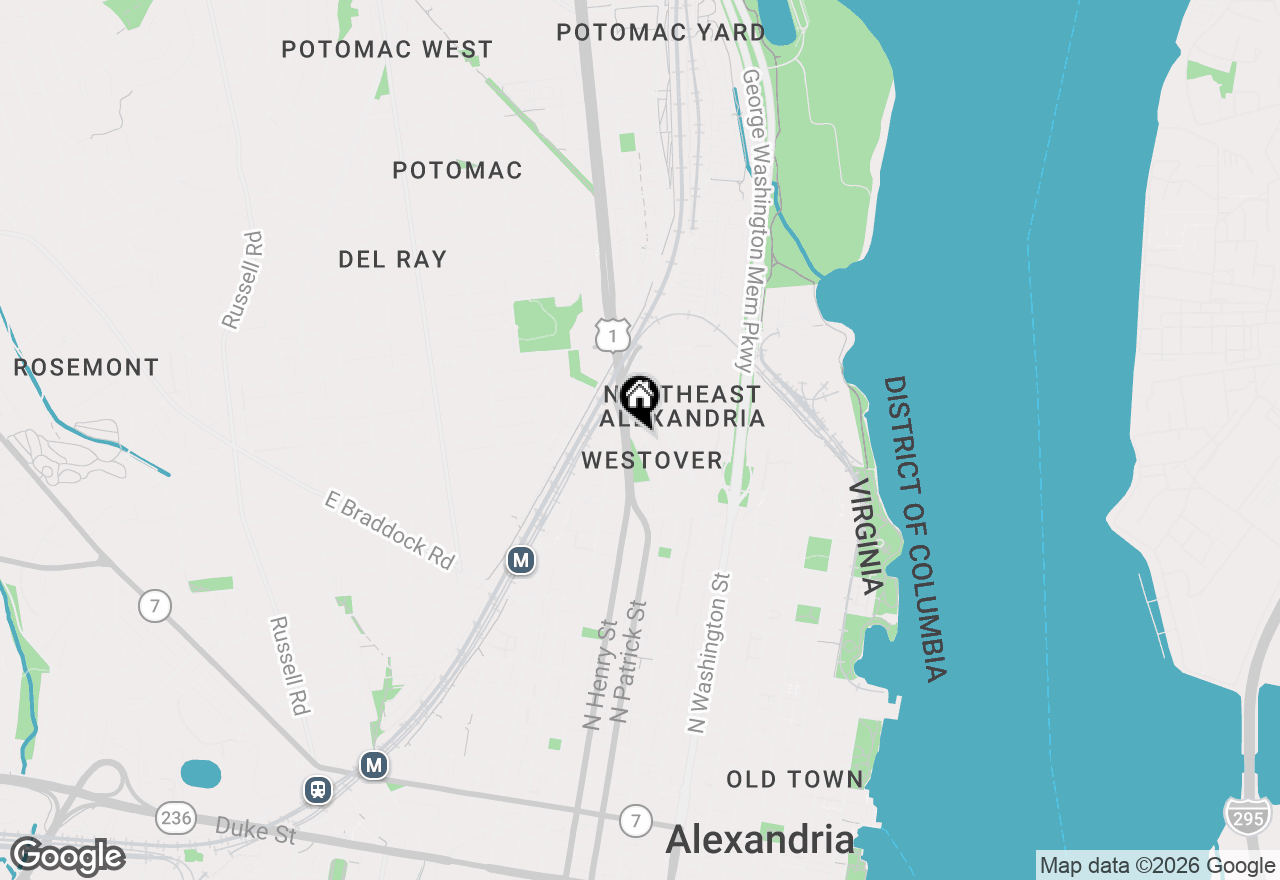 Map of 1206 Colonial Avenue, Alexandria, VA 22314