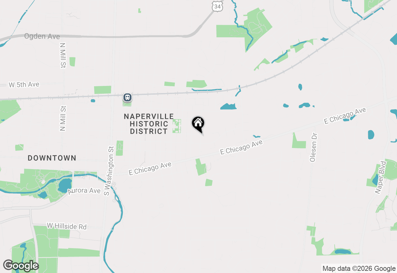Map of 820 E Franklin Avenue, Naperville, IL 60540