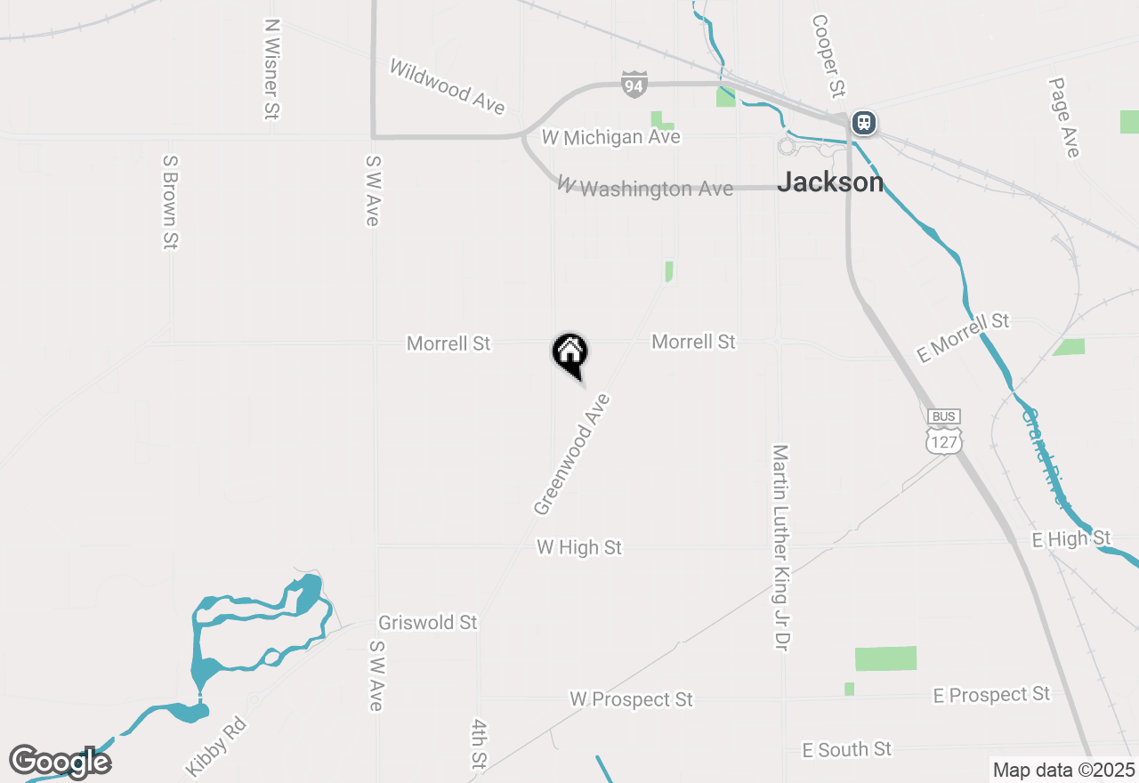 Map of 1014 Woodbridge Street, Jackson, MI 49203