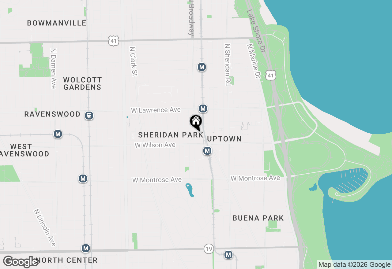 Map of 4631 N Racine Avenue #1S, Chicago, IL 60640