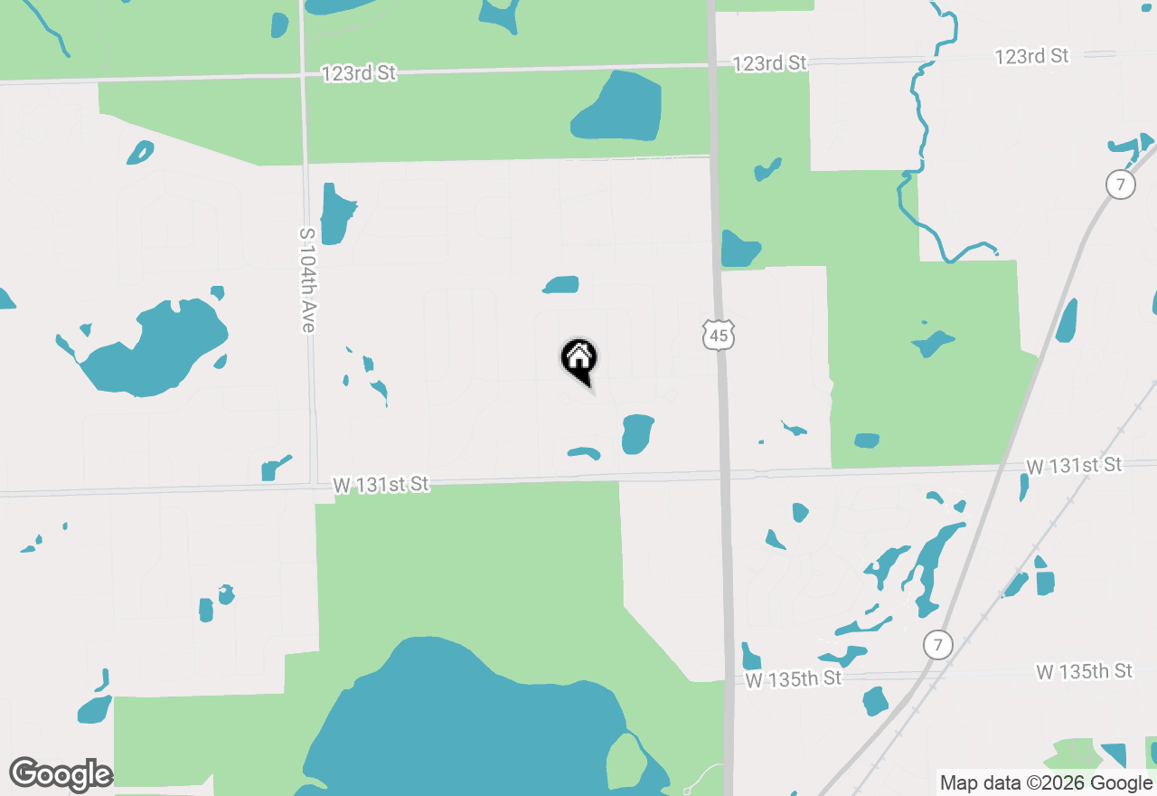 Map of 9822 Mill Drive W #B2, Palos Park, IL 60464