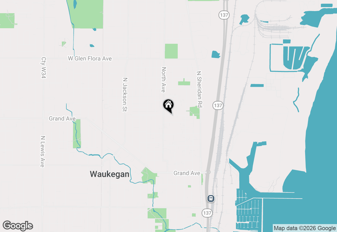 Map of 429 Center Street, Waukegan, IL 60085