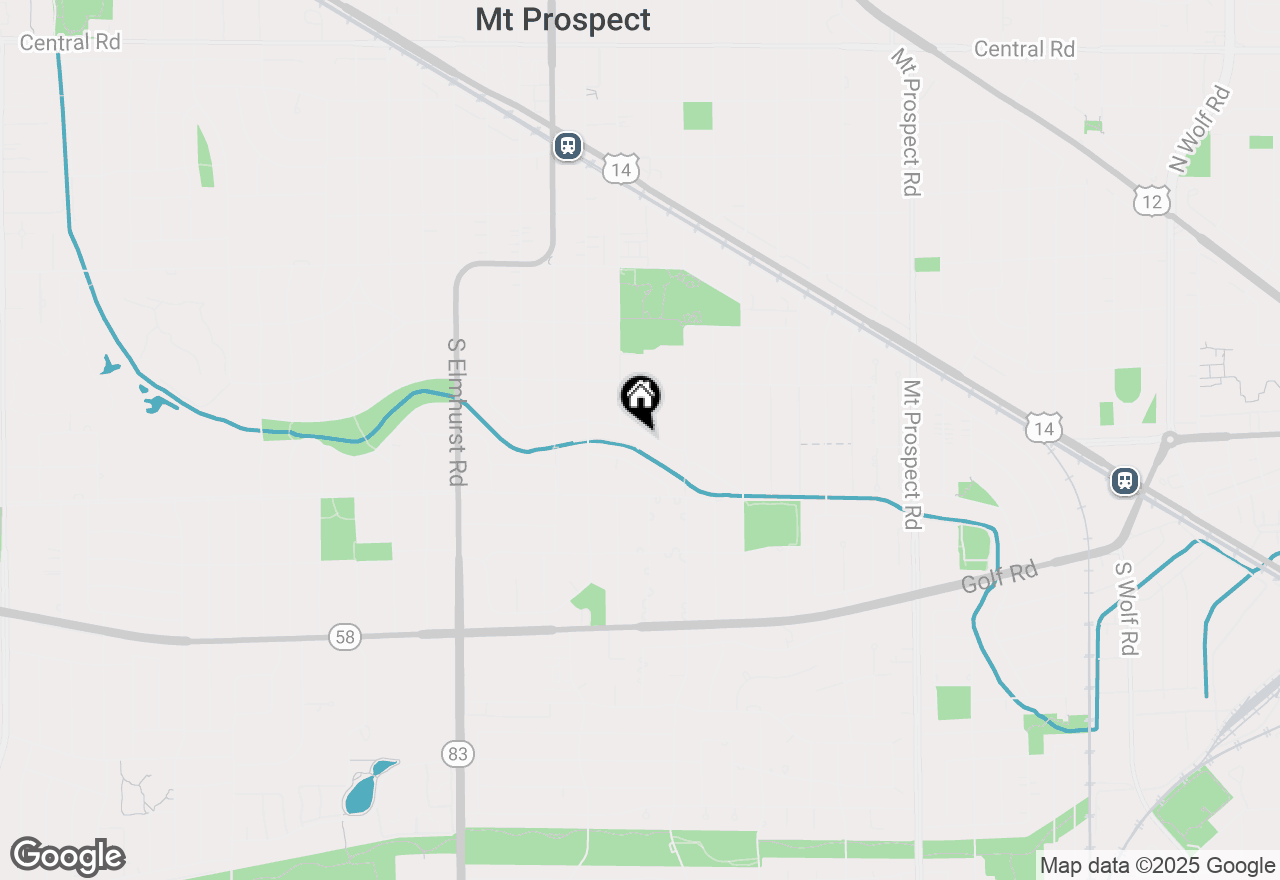 Map of 207 E Berkshire Lane, Mount Prospect, IL 60056