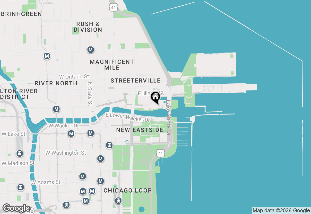 Map of 415 E North Water Street #1505, Chicago, IL 60611