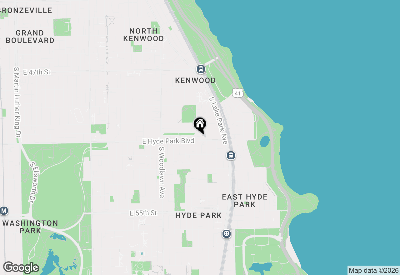 Map of 1400 E Hyde Park Boulevard #103, Chicago, IL 60615