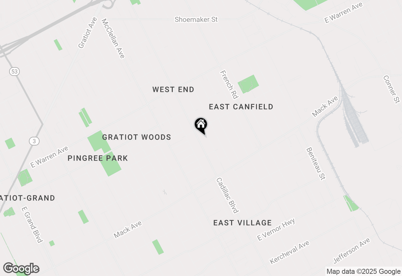 Map of 4222 Cadillac Boulevard, Detroit, MI 48214