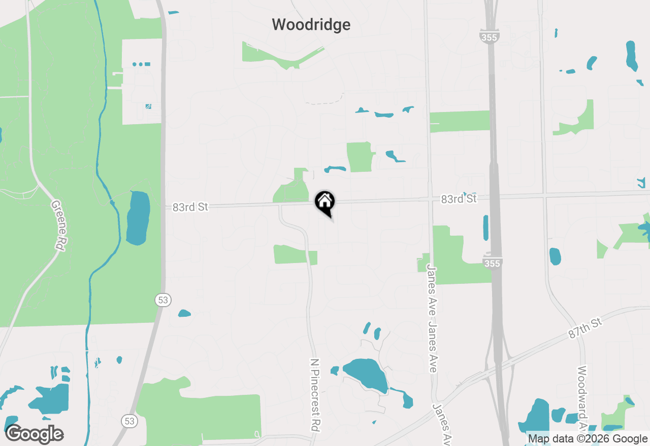 Map of 8320 Oak Leaf Drive #1302, Woodridge, IL 60517