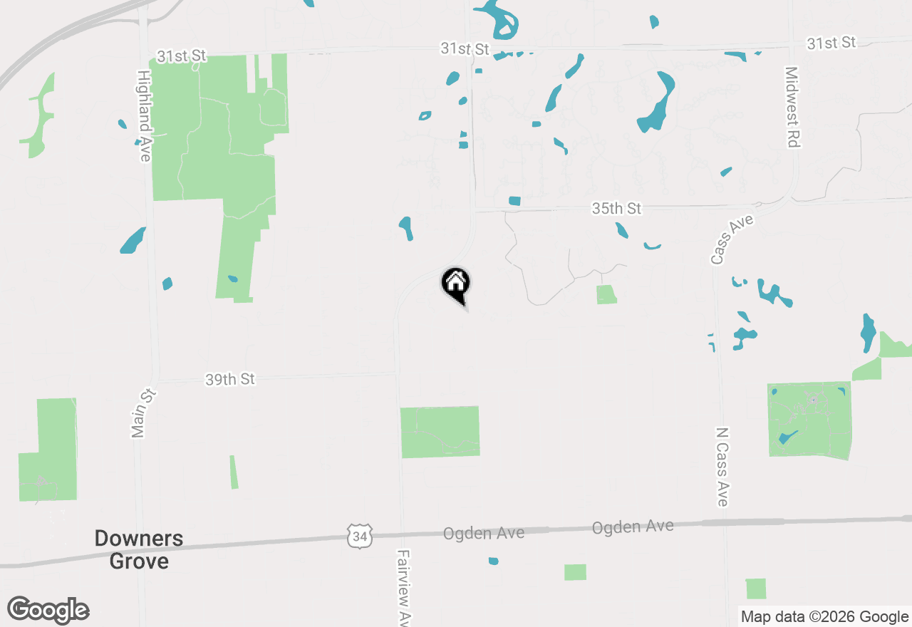 Map of 343 Hambletonian Drive, Oak Brook, IL 60523