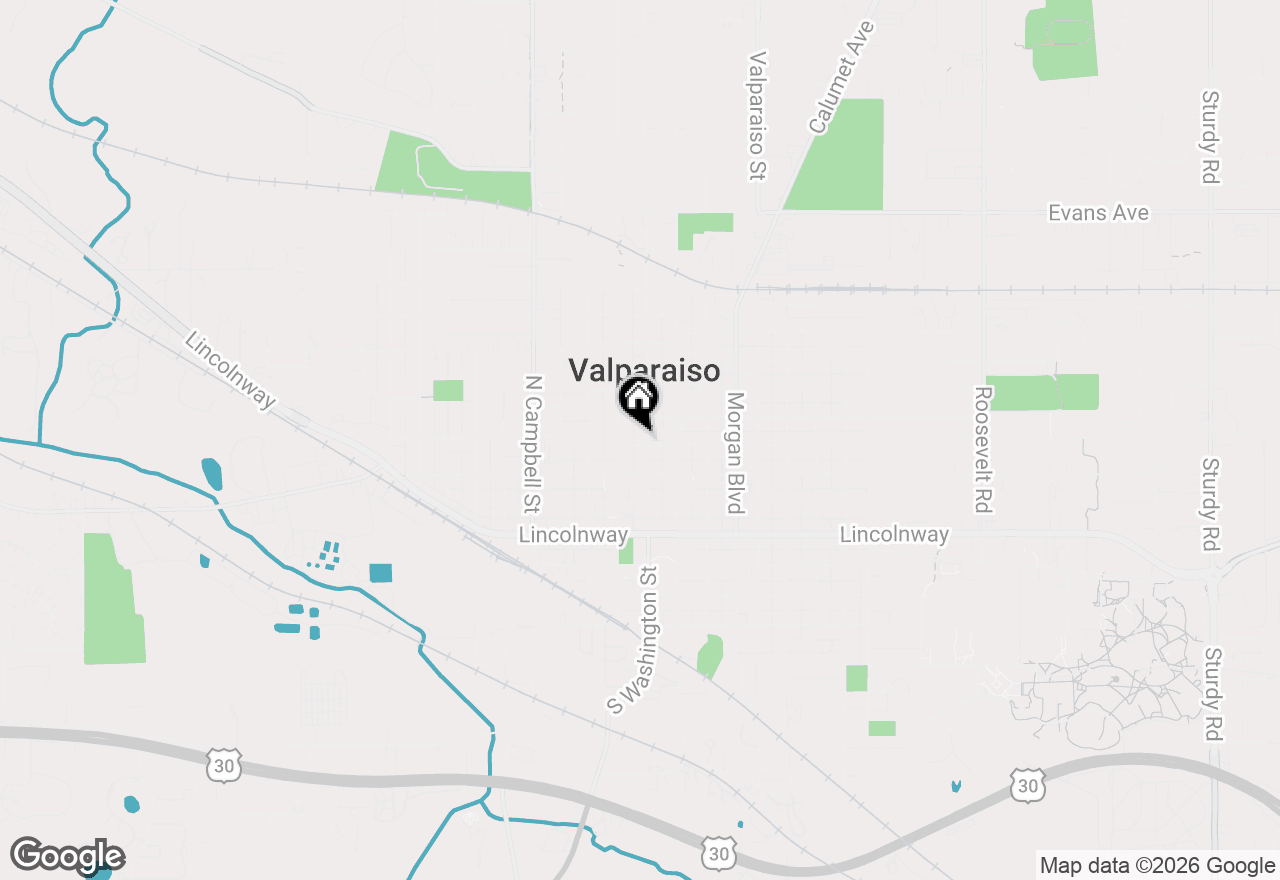 Map of 301 Washington Street, Valparaiso, IN 46383