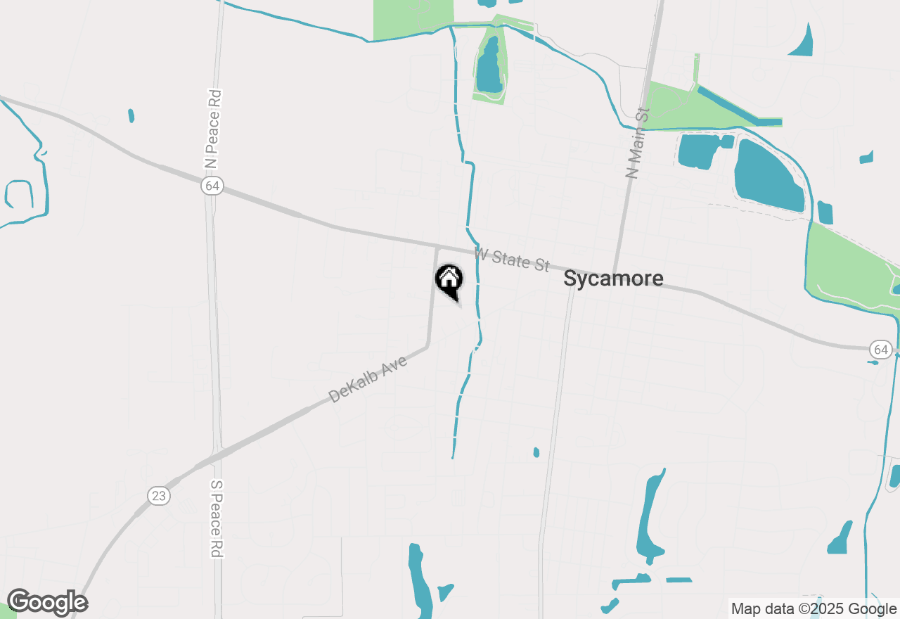 Map of 536 Center Avenue, Sycamore, IL 60178