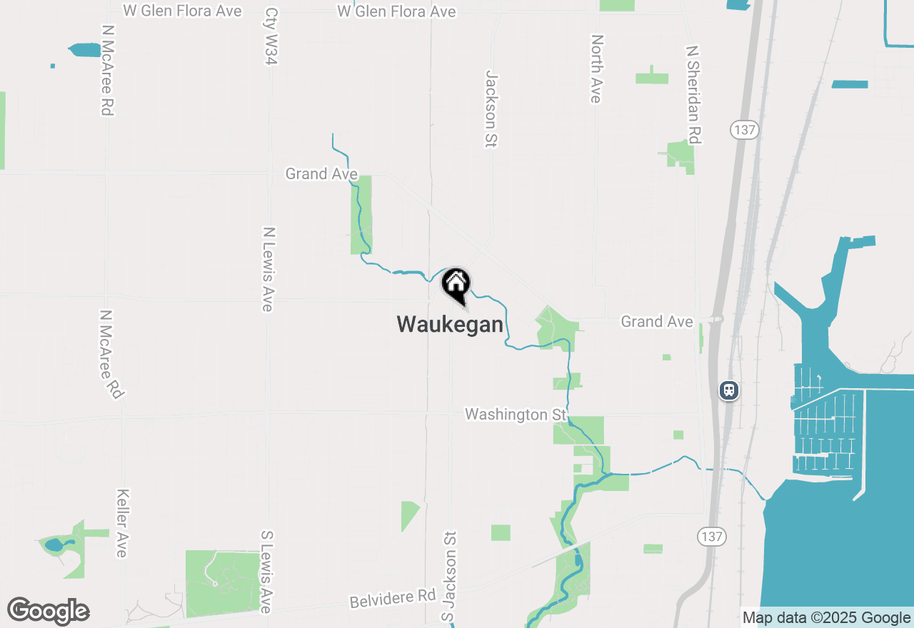 Map of 313 N Jackson Street, Waukegan, IL 60085