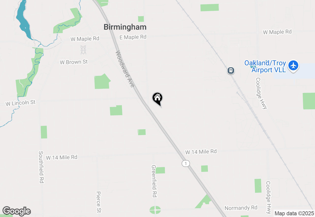 Map of 1259 Humphrey Avenue, Birmingham, MI 48009