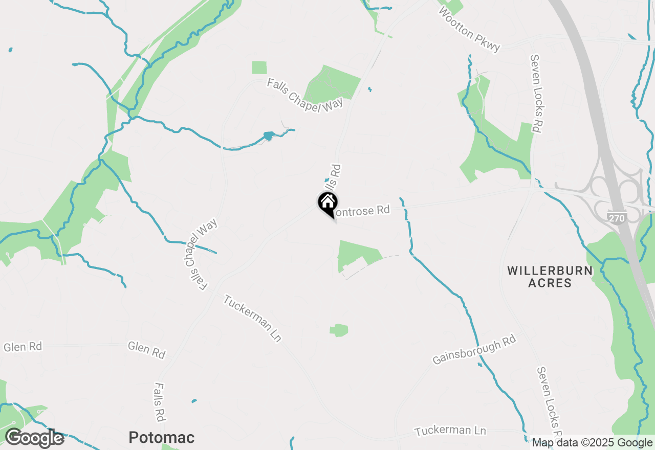 Map of 8624 Wild Olive Drive, Potomac, MD 20854