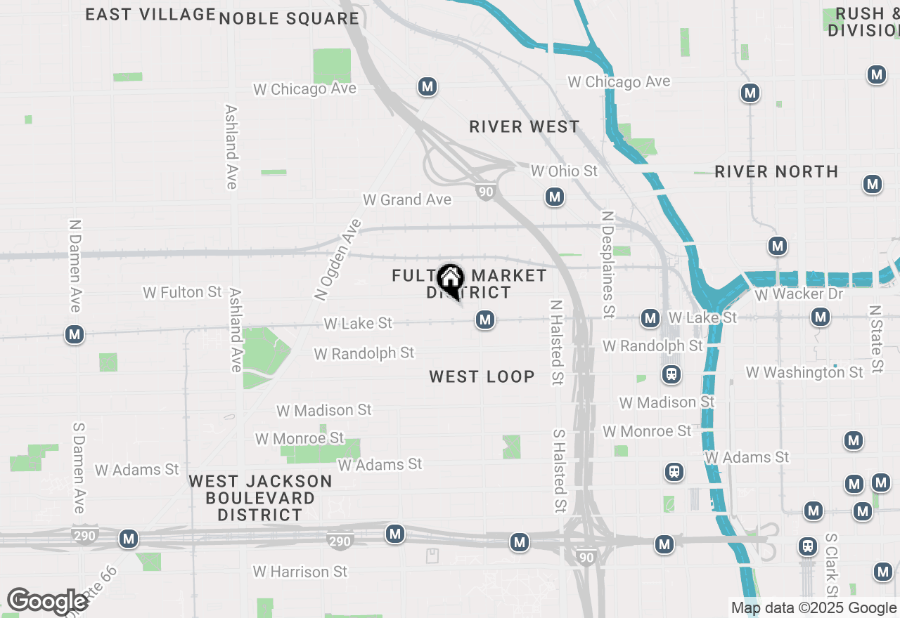 Map of 215 N Aberdeen Street #210B, Chicago, IL 60607