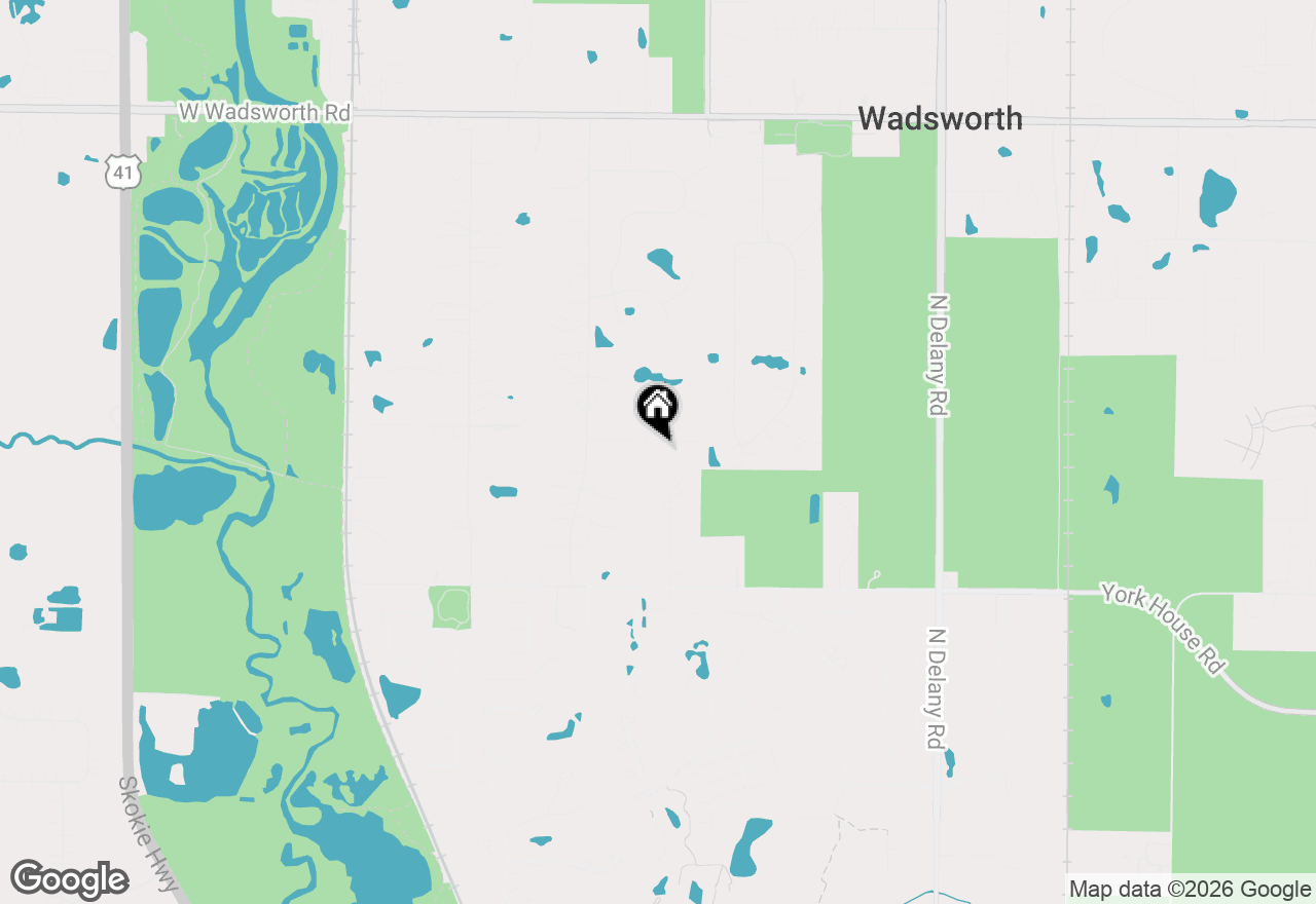 Map of 14575 W Country Lane Drive, Wadsworth, IL 60083