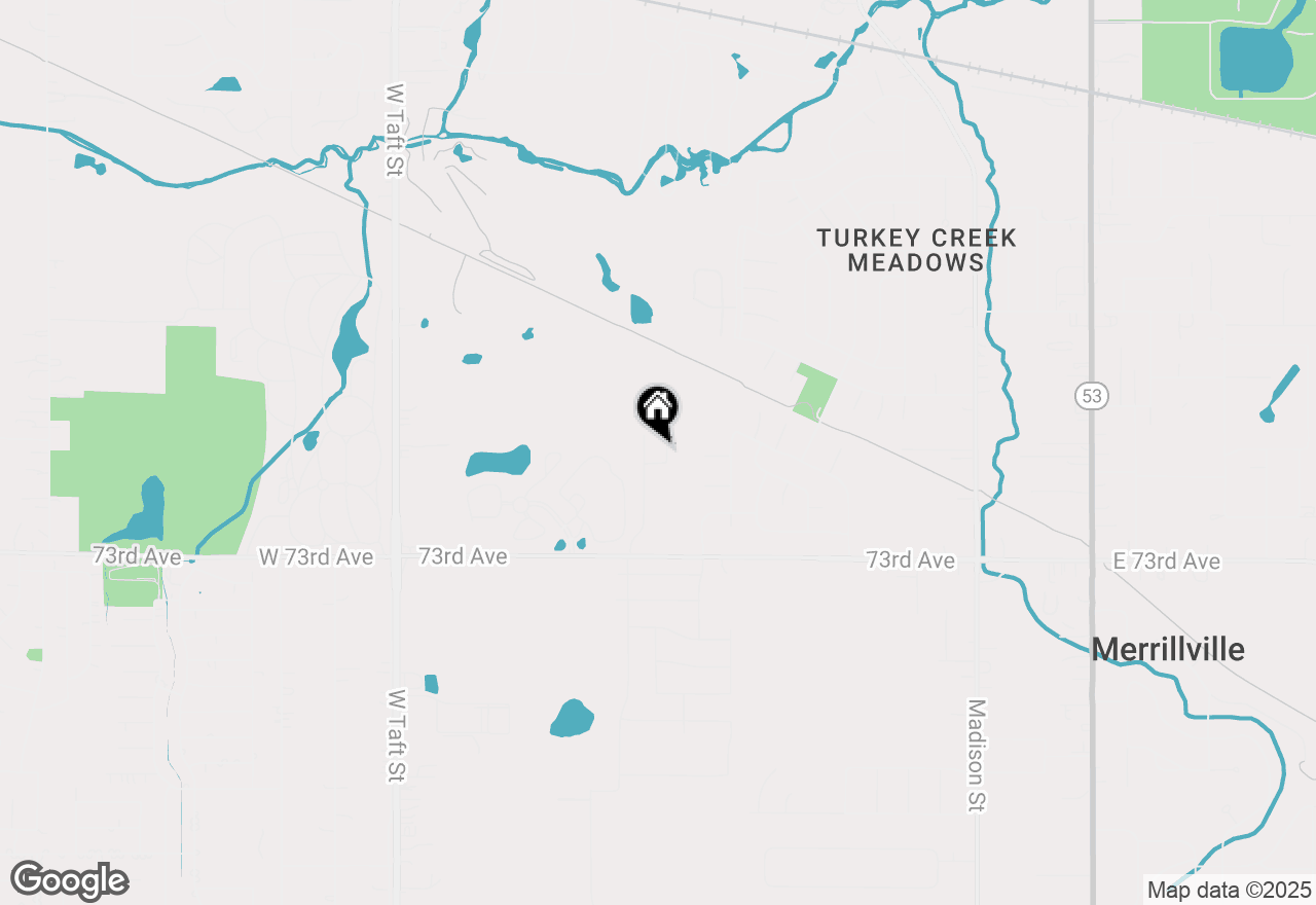Map of 7125 Grant Street, Merrillville, IN 46410