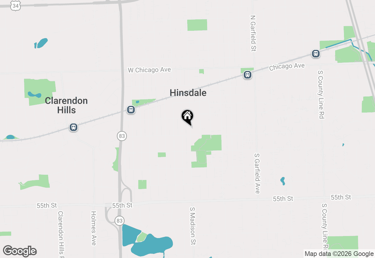 Map of 430 S Madison Street, Hinsdale, IL 60521