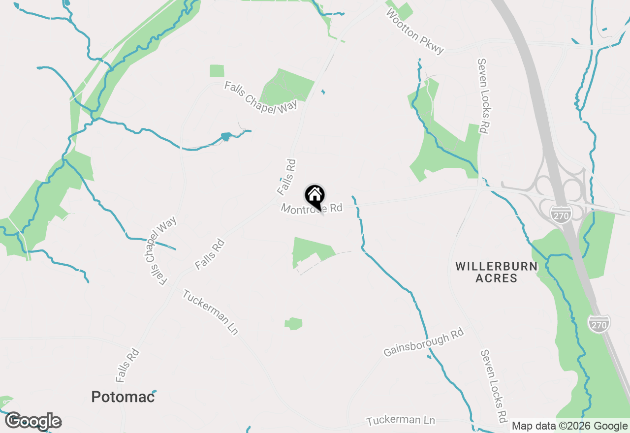 Map of 8607 Wild Olive Drive, Potomac, MD 20854