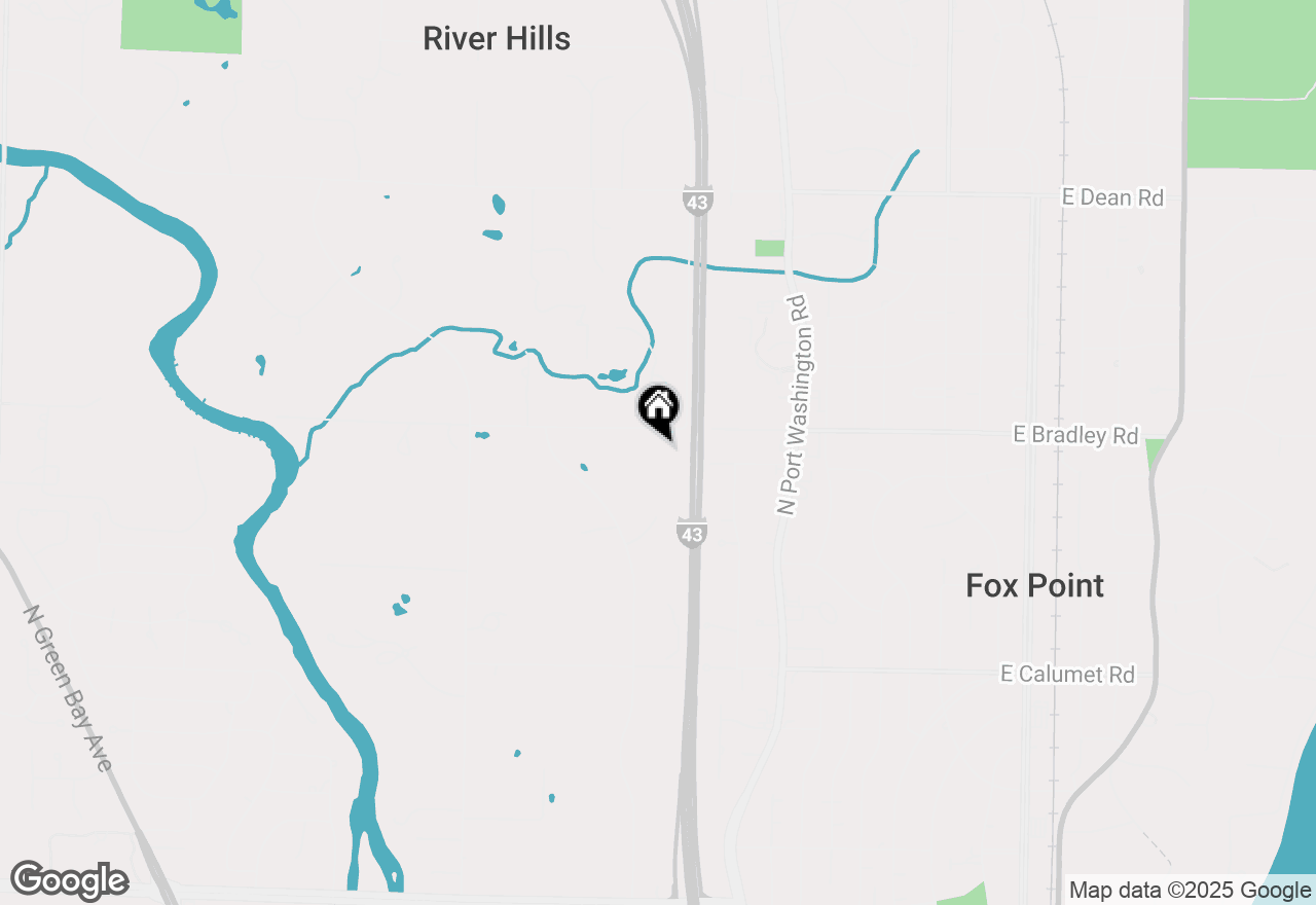 Map of 705 W Bradley Rd, River Hills, WI 53217