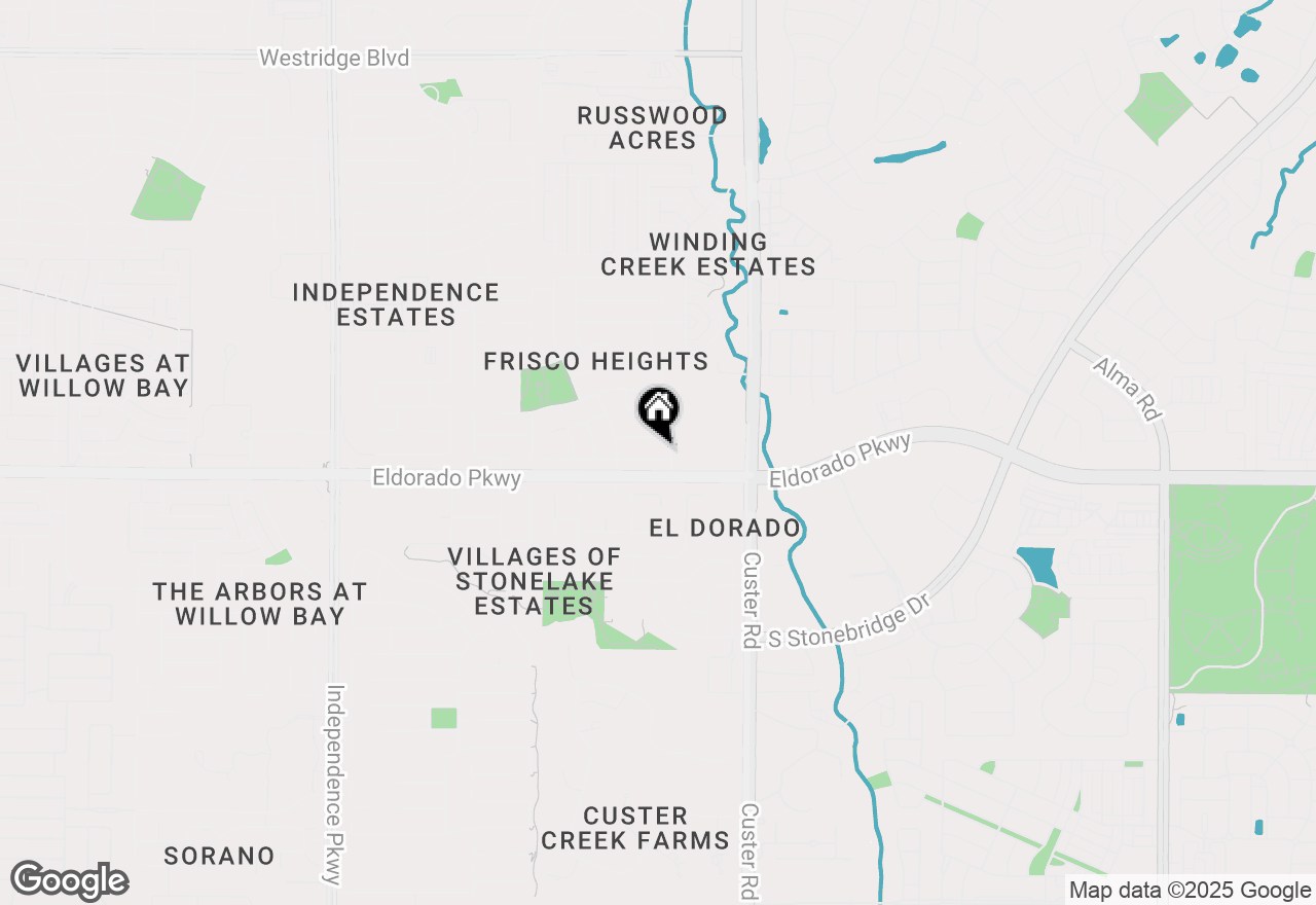Map of 15872 Bull Run Drive, Frisco, TX 75035