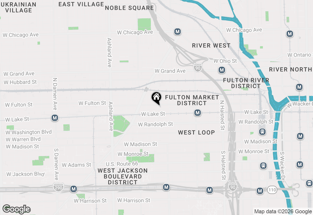 Map of 224 N Elizabeth Street #T2-3B, Chicago, IL 60607