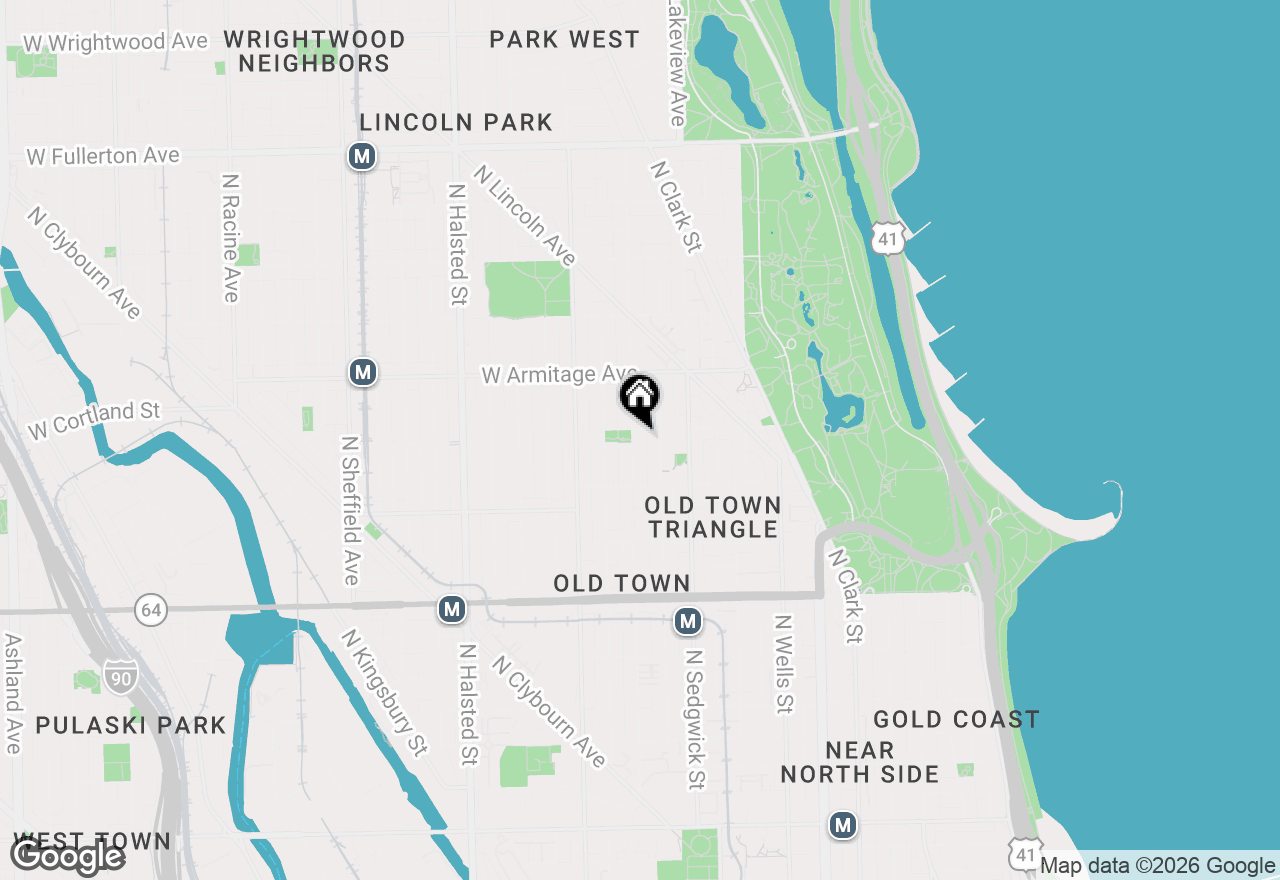 Map of 1851 N Cleveland Avenue #1C, Chicago, IL 60614