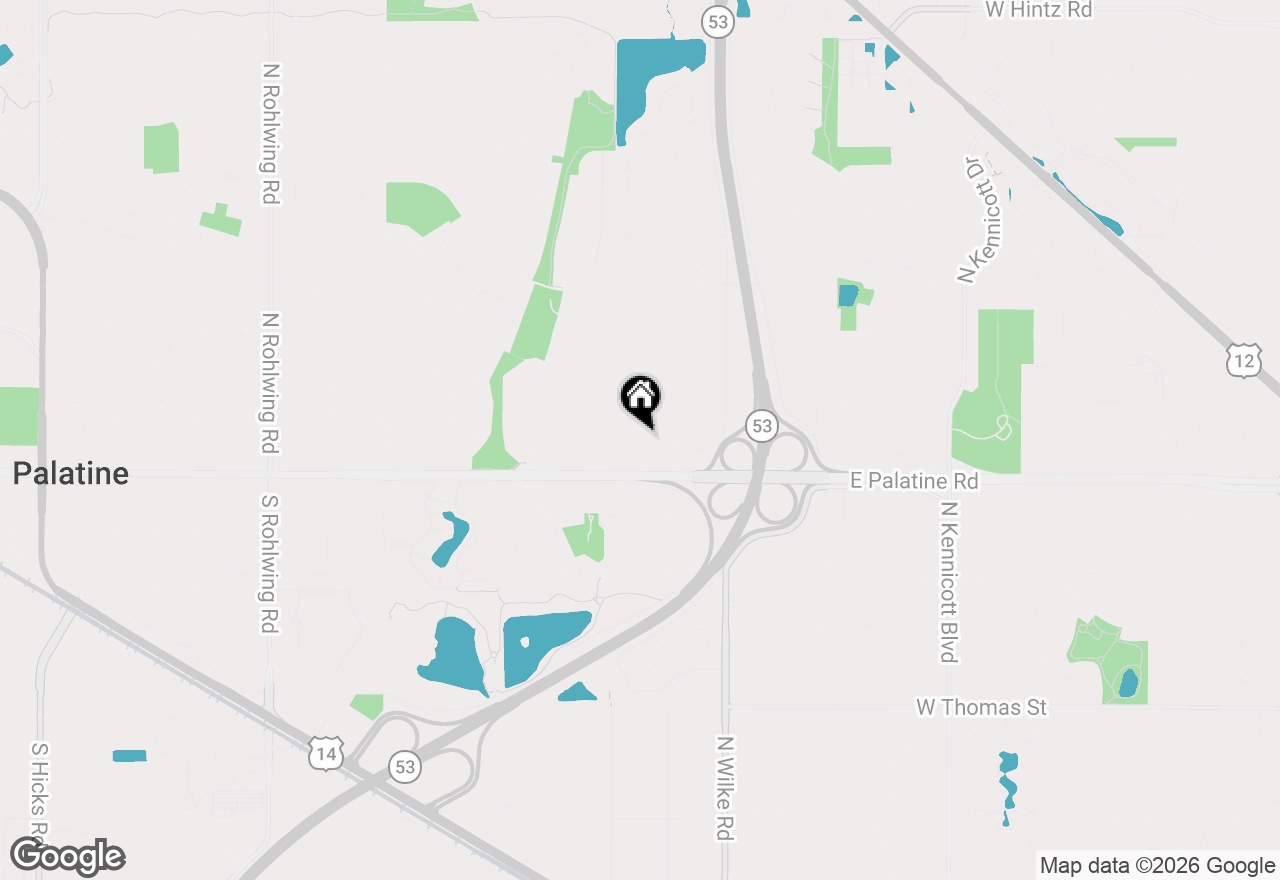 Map of 1434 E Norman Drive, Palatine, IL 60074
