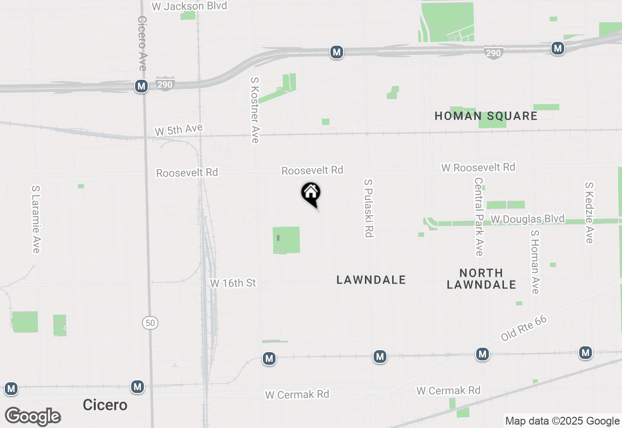 Map of 1332 S Keeler Avenue, Chicago, IL 60623