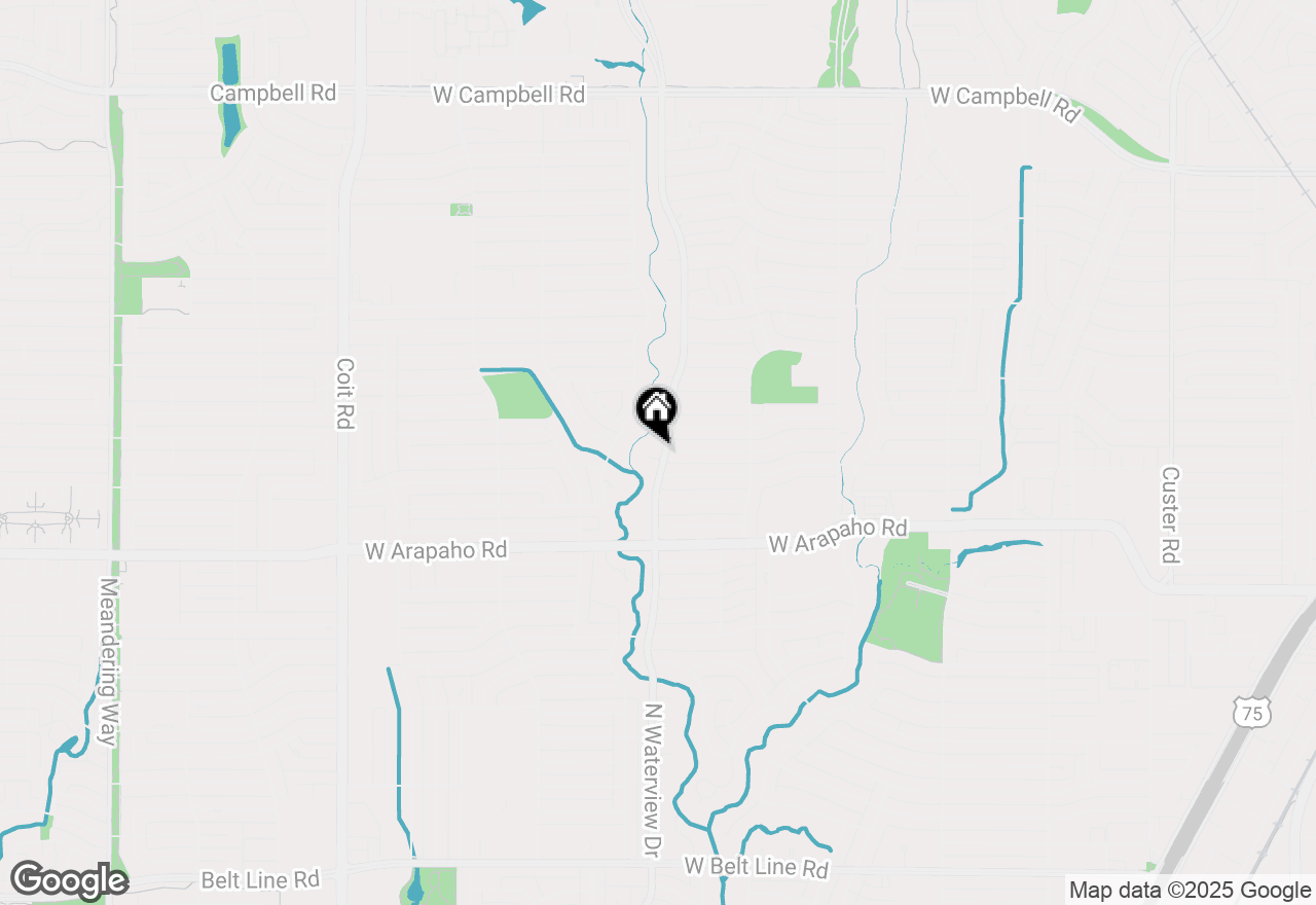 Map of 1201 N Waterview Drive, Richardson, TX 75080