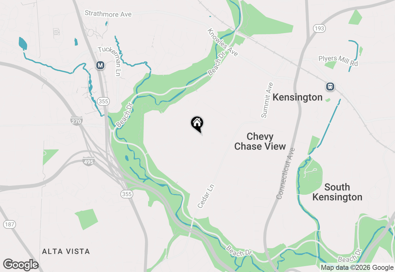 Map of 4410 Woodfield Road, Kensington, MD 20895