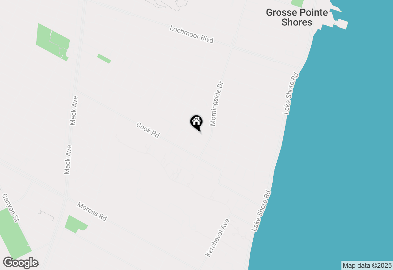 Map of 680 Pear Tree Lane, Grosse Pointe Woods, MI 48236