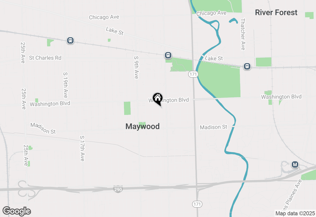 Map of (Address confidential), Maywood, Illinois 60153