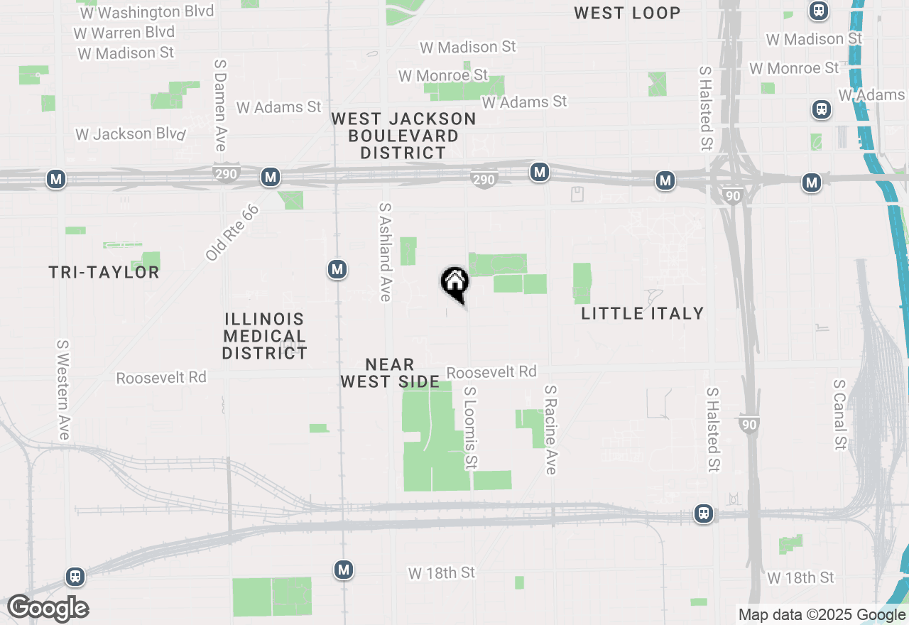 Map of 1418 W Taylor Street #2, Chicago, IL 60607