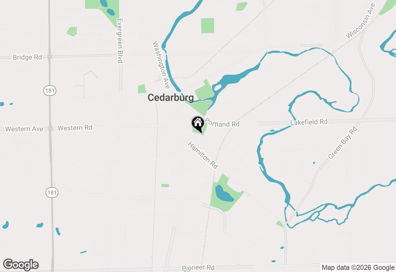 Map of N46W5919 Spring St, Cedarburg, WI 53012