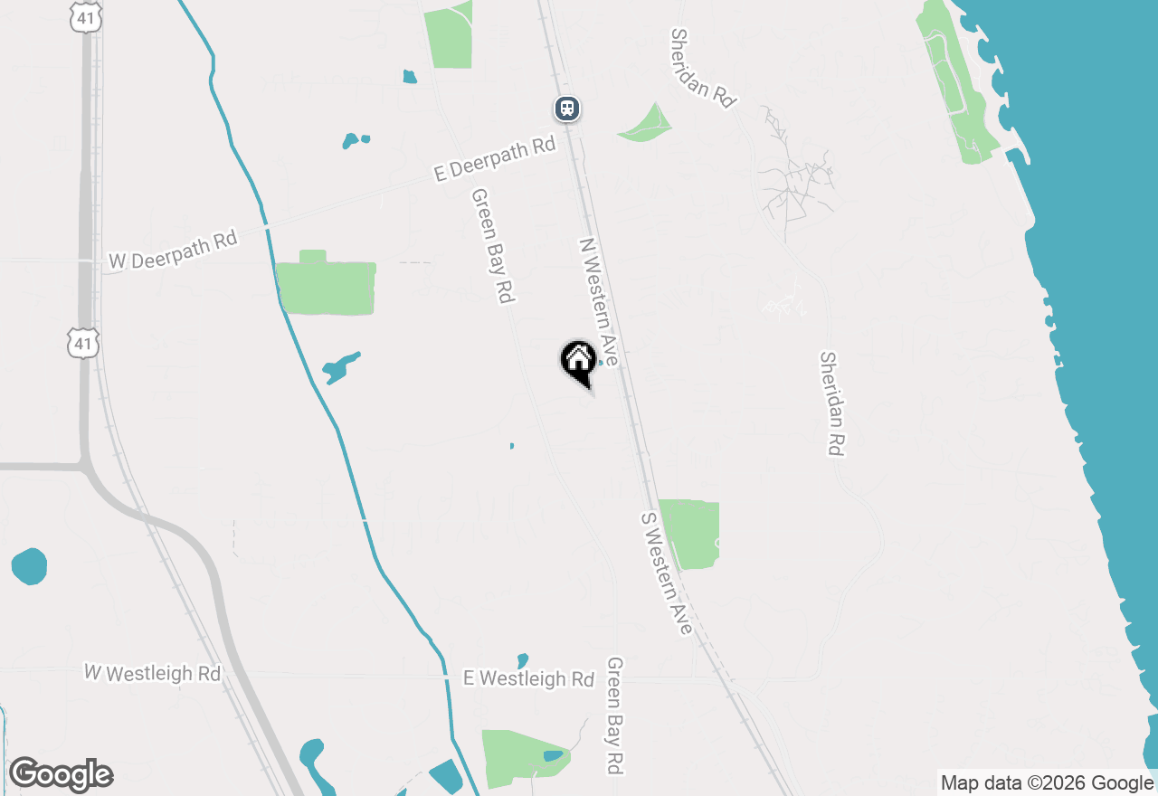 Map of 121 N Green Bay Road, Lake Forest, IL 60045
