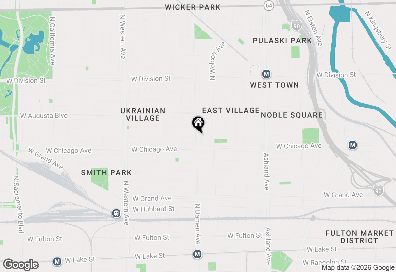 Map of 841 N Damen Avenue #1F, Chicago, IL 60622