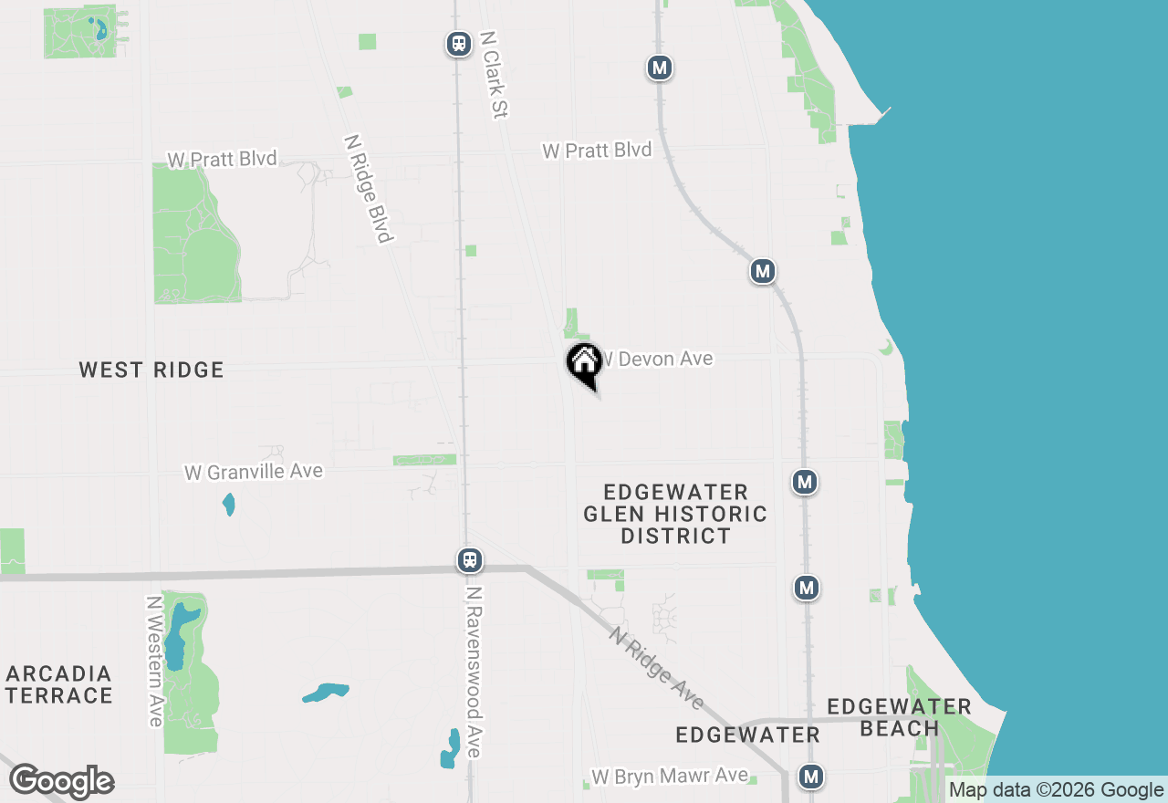 Map of 1540 W Rosemont Avenue #G, Chicago, IL 60660