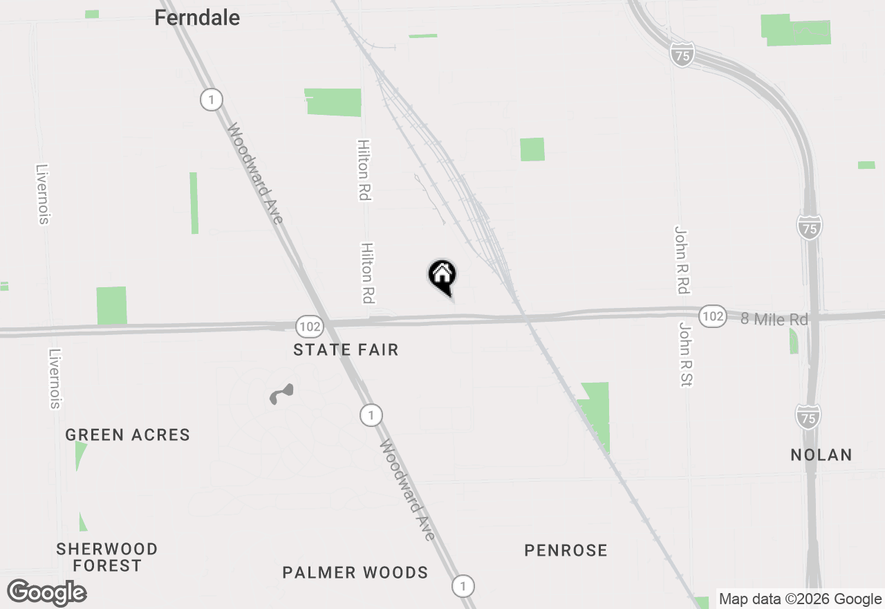 Map of 751 Bennett, Ferndale, MI 48220