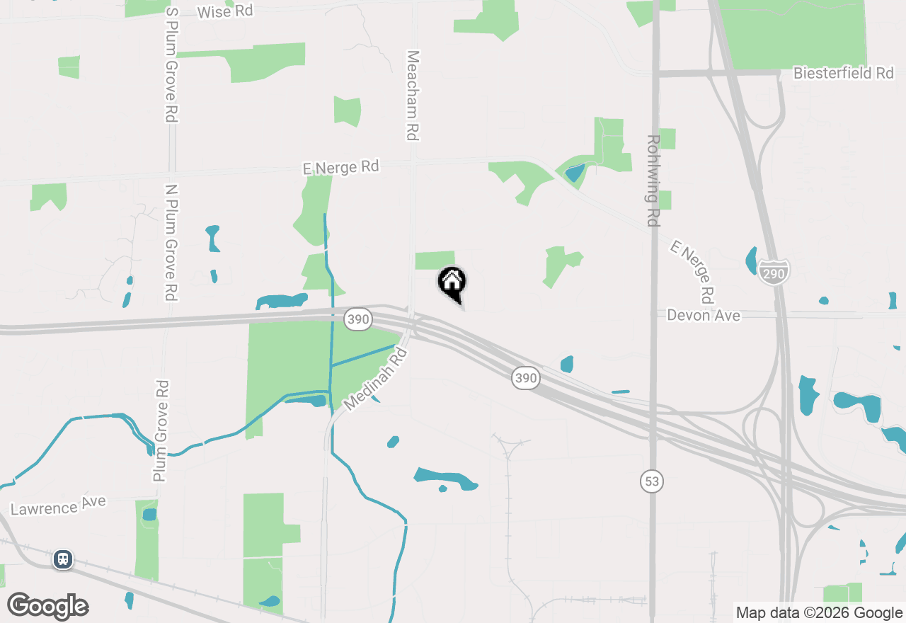 Map of 1727 Roosa Lane, Elk Grove Village, IL 60007