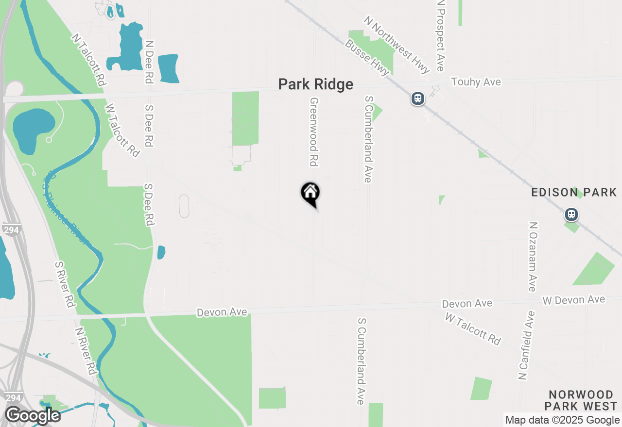 Map of 624 S Greenwood Avenue, Park Ridge, IL 60068