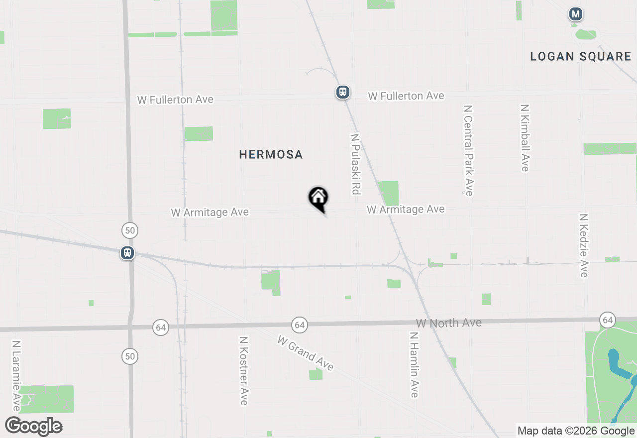 Map of 1943 N Kedvale Avenue #1, Chicago, IL 60639